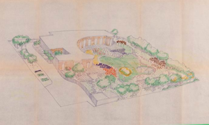 Projeto do jardim da Fundação Ema Klabin (Burle Marx) - acervo.